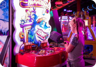 Young girl playing Hammerhead Shark Game