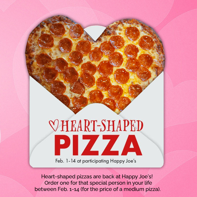 heart shaped pizzas